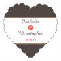 Customizable Polka Heart Wedding Labels